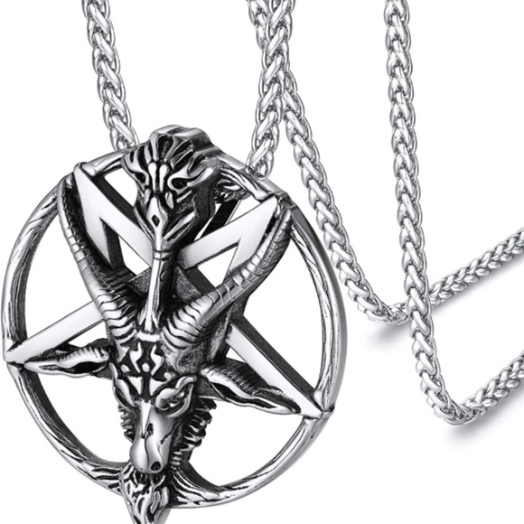 Satanic WICCAN Cross Necklace - Picture 1 of 5